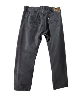 Levi's 505 Charcoal Zipper Fly Denim Mens 38 X 32 Retro Grunge Preppy Workwear